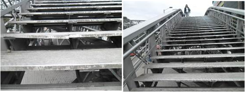 Costado norte escalera puente peatonal Carrera 90  por calle 80