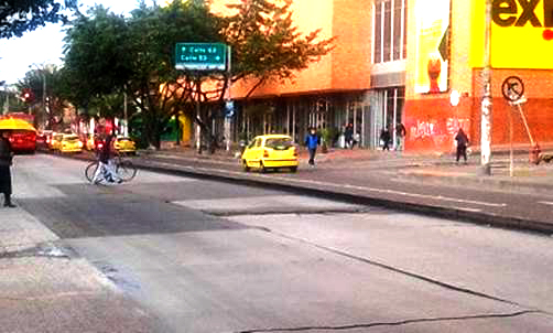 Carril transmilenio, troncal Caracas