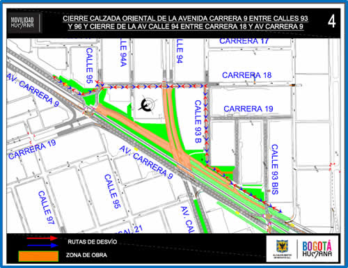 Mapa 4. Desvíos peatonales