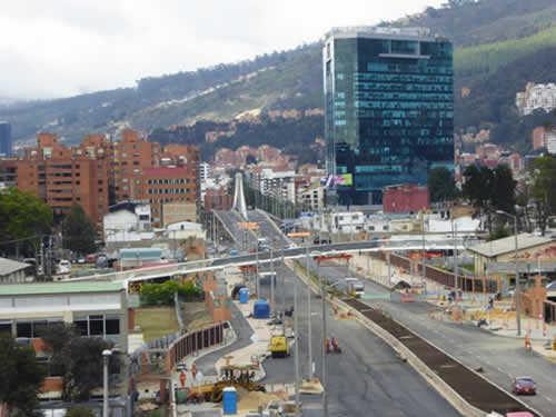 Vista de la carrera 11 desde la calle 100 hacia el norte