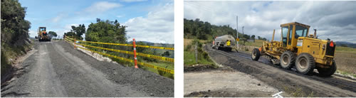 Vía Bogotá – Troncal Bolivariana – Km4+100 – Maquinaria para estabilización de base