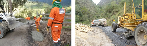 Vía Bogotá a Une en el sector de Nazareth