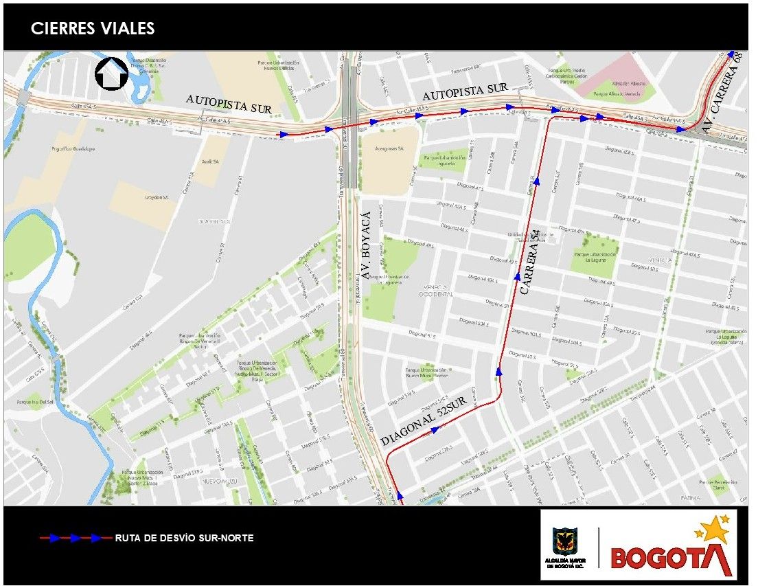 Mapa 9. Vías alternas