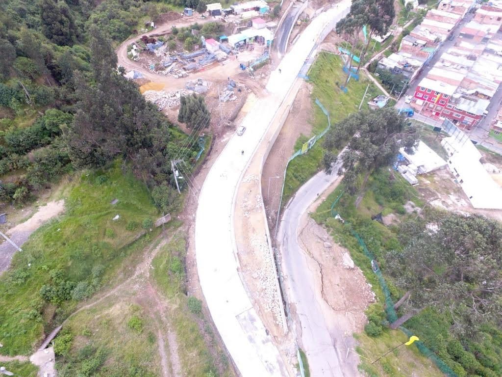 Foto aérea antigua vía al Llano 