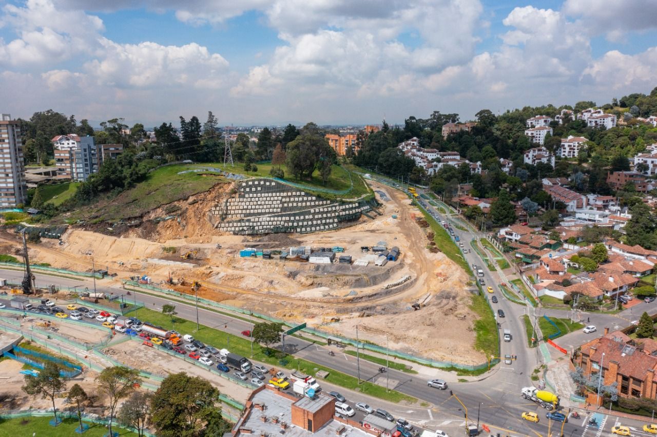 Imagen aérea de avance de obra avenida El Rincón enero 2023