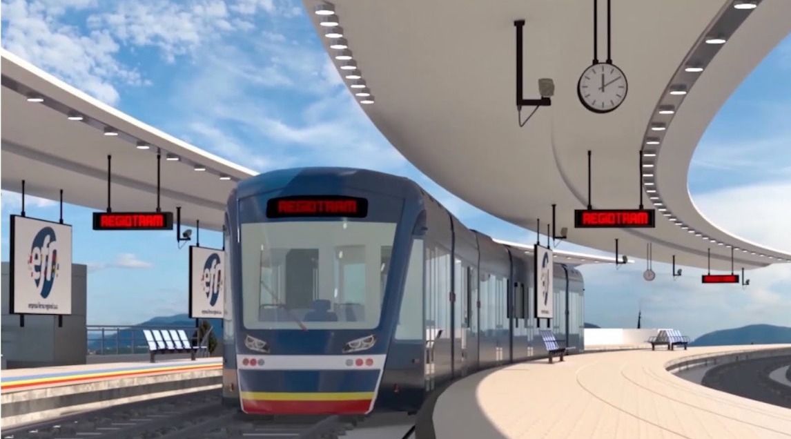 Rénder del regiotram de occidente