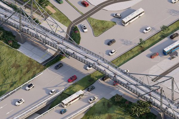 Render Ciclopuente av. Boyacá por canal salitre