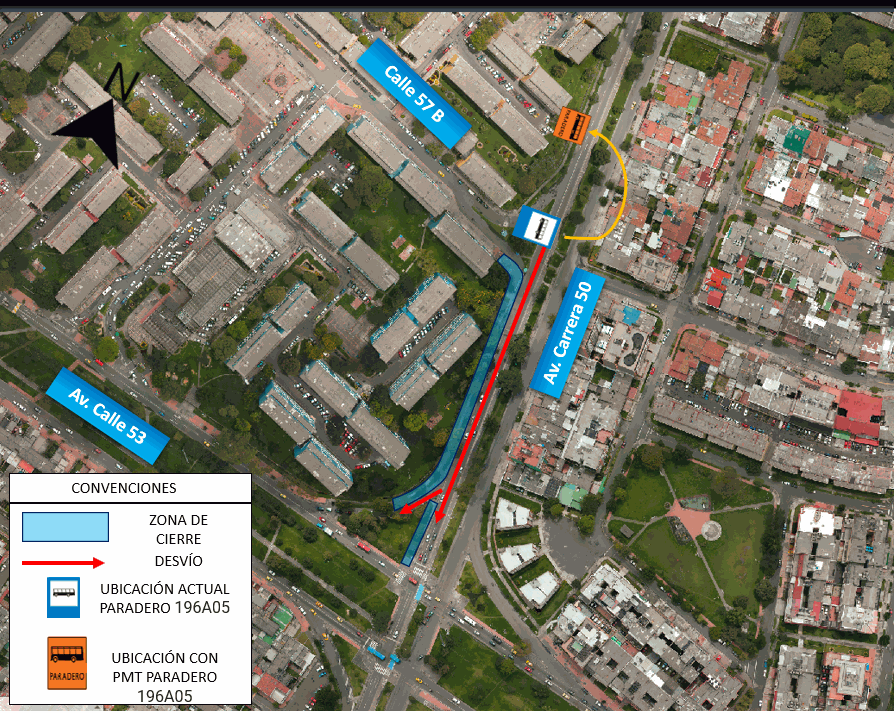 Mapa 2. Tránsito vehicular en la zona de obra.