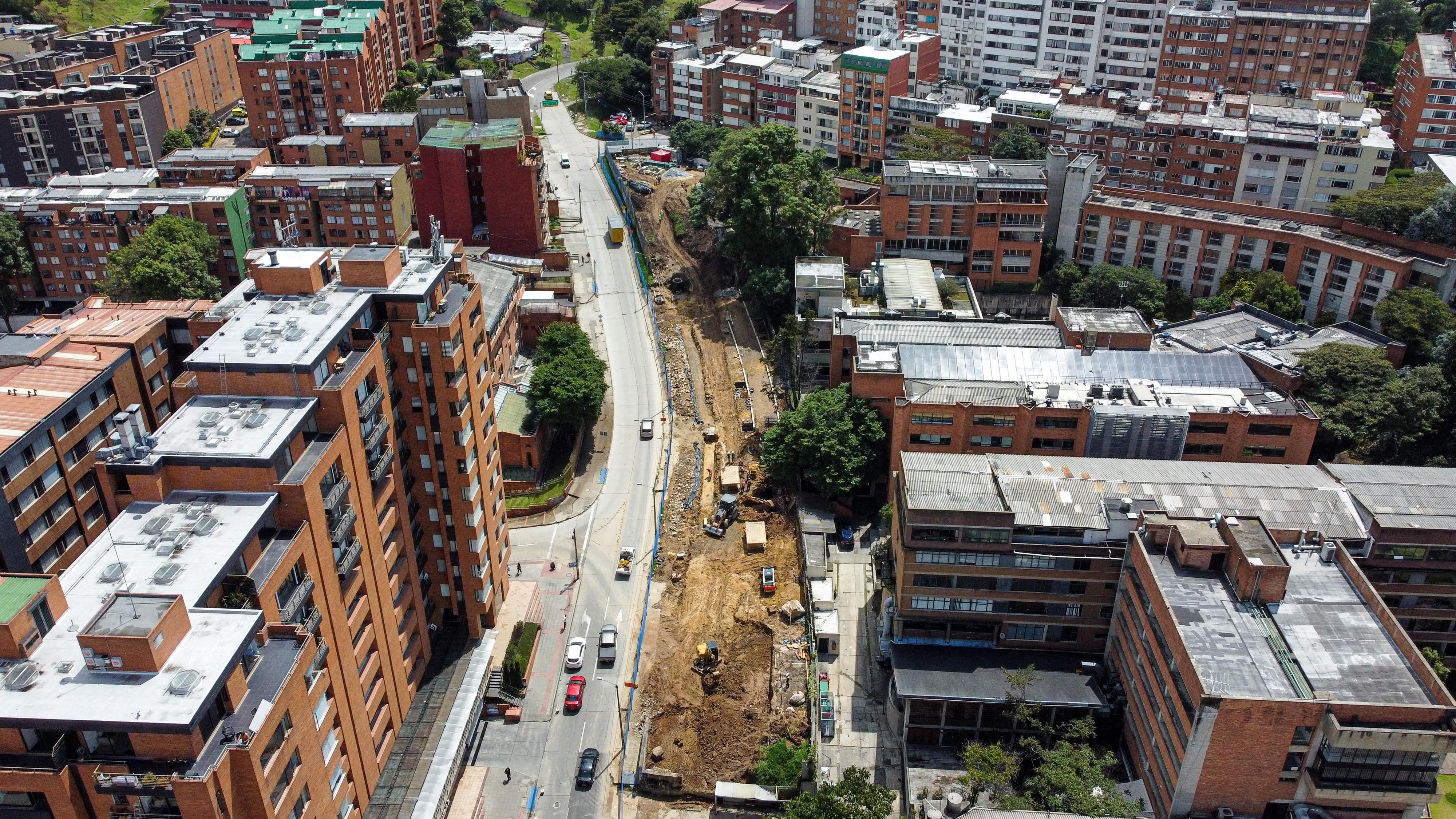 Panorámica de la construcción de la calle 45 