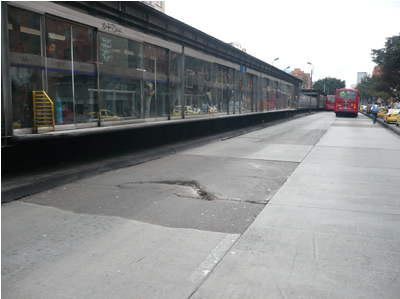 Troncal Caracas –carril TransMilenio calles 52 y 49, sentido sur-norte